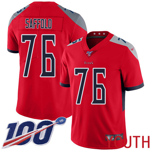 Tennessee Titans Limited Red Youth Rodger Saffold Jersey NFL Football 76 100th Season Inverted Legend